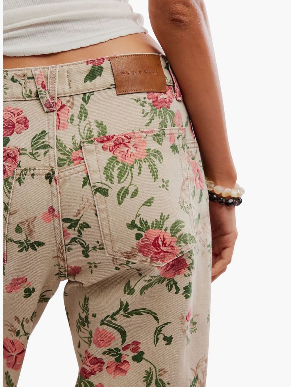 We the free Deep Trance Floral barrel wide Leg Ankle Jeans 31 new - Picture 2 of 9